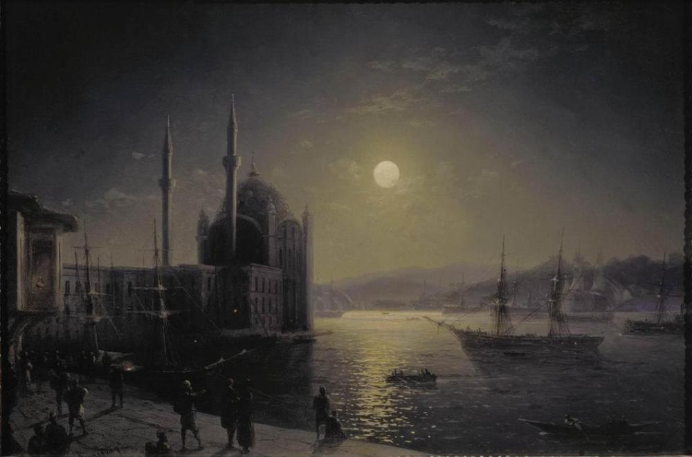Ivan-Aivazovsky notte al chiaro di luna sul Bosforo