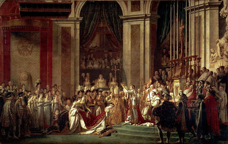 Jacques-Louis_David incoronazione dell'imperatore Napoleone e dell'imperatrice Josephine a Notre Dame di Parigi